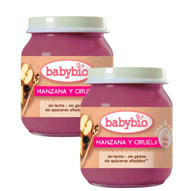 PROMO x2 Vasetto Mela e Prugna, 130 g. Babybio