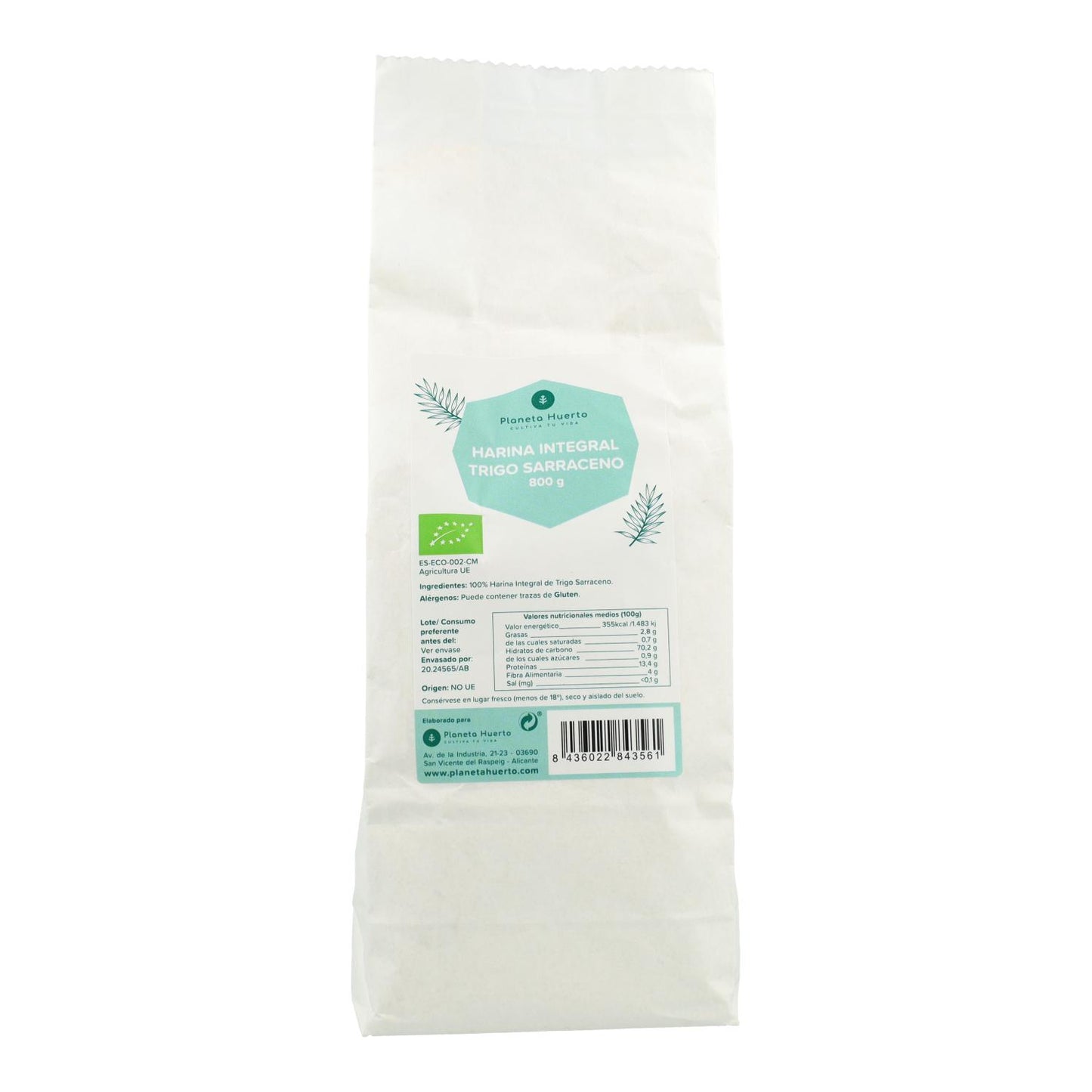 Buchweizenvollkornmehl Eco Planeta Huerto 800 g