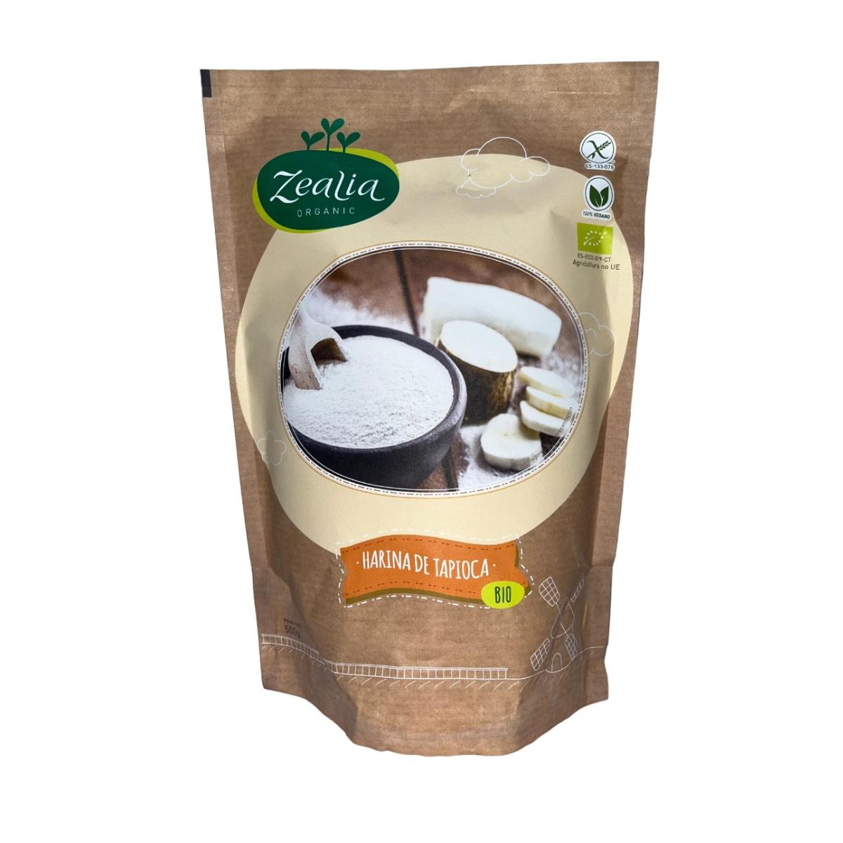 Farine de tapioca biologique sans gluten, 500 g. Zealia