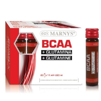 BCAA & Glutamine Marnys, 20 flacons de 11 ml