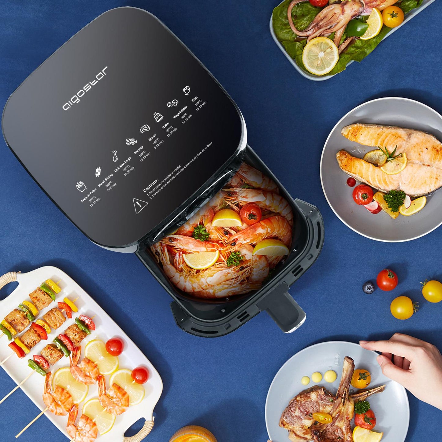 Aigostar ODIN Easy Cook Ölfreie Fritteuse 4,2 l Fassungsvermögen 1400 W