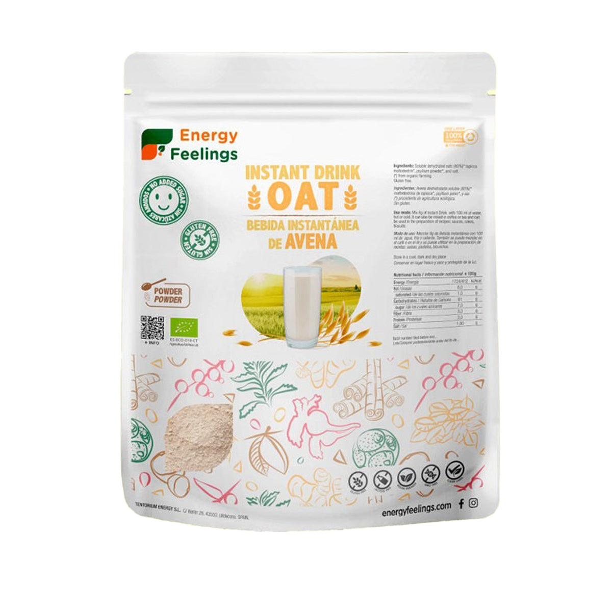 Instant-Getränk aus Hafer ECO Energy Feelings 500 g
