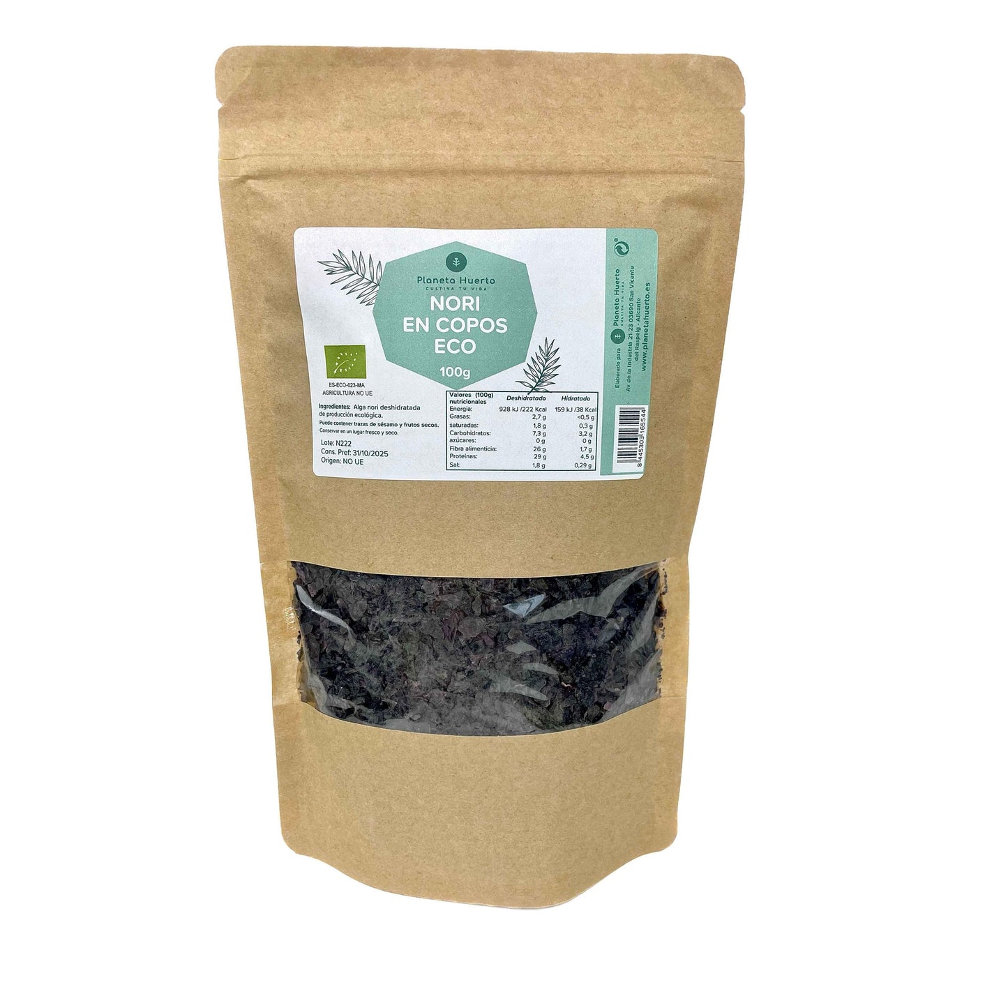 Fiocchi di alga Nori ECO Planeta Huerto 100 g