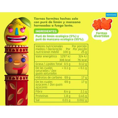 Zestaw 2x przekąski jabłkowo-cytrynowe Eco 25 g, Triboo