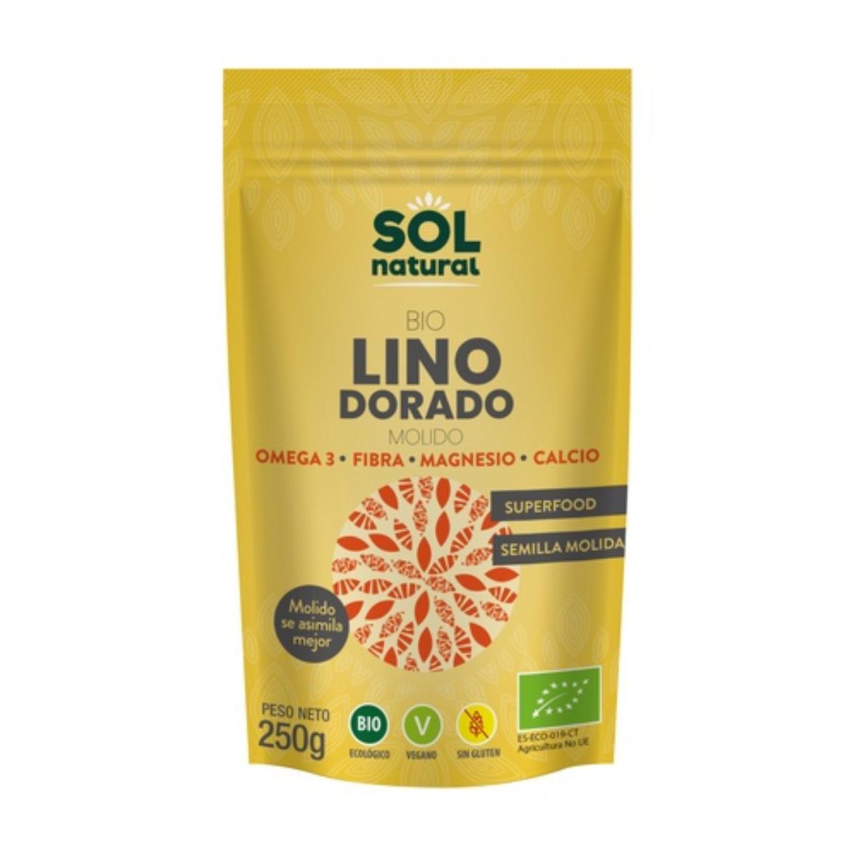 Sol Natürliche, geschrotete goldene Leinsamen 250 g
