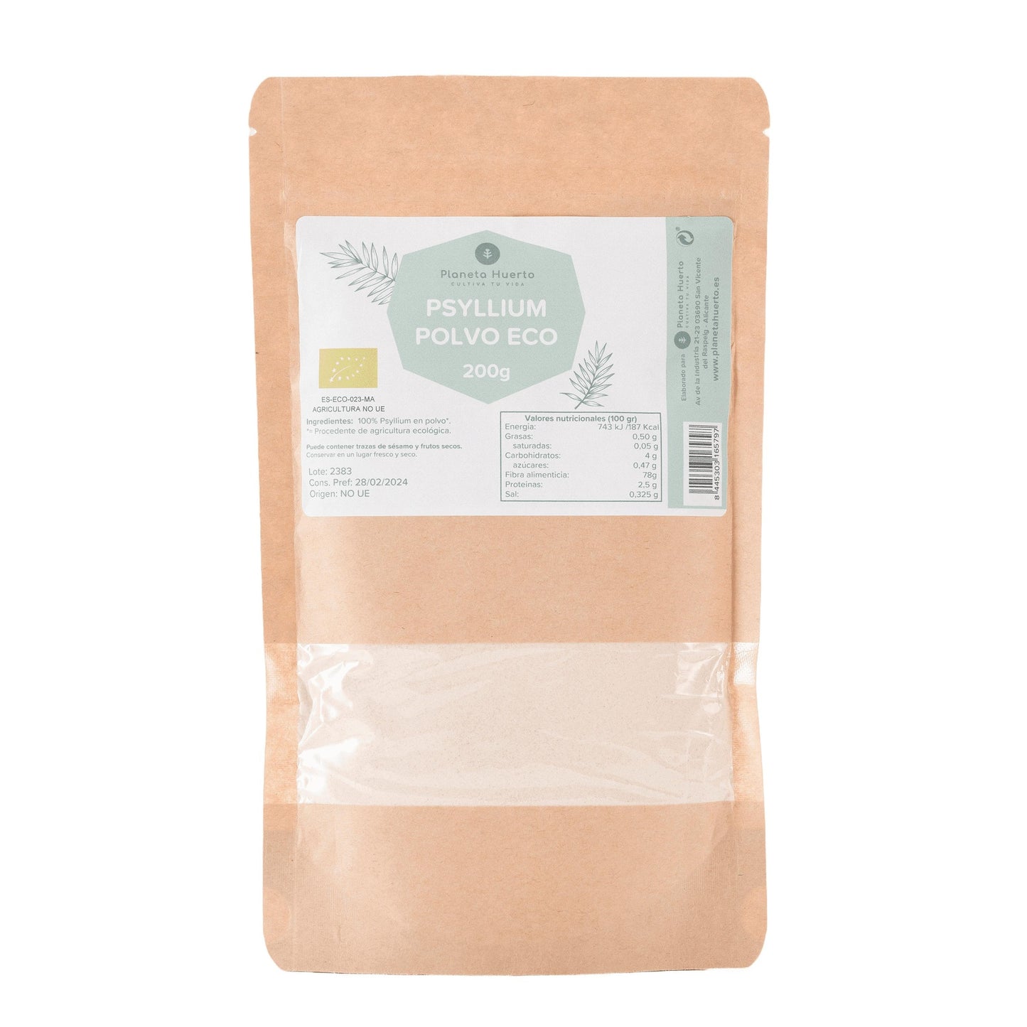 Psyllium powder Eco Planeta Huerto 200 g