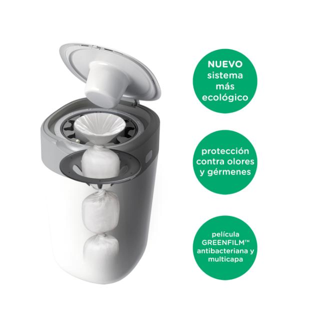 Twist & Click White Nappy Bin Tomme Tippee