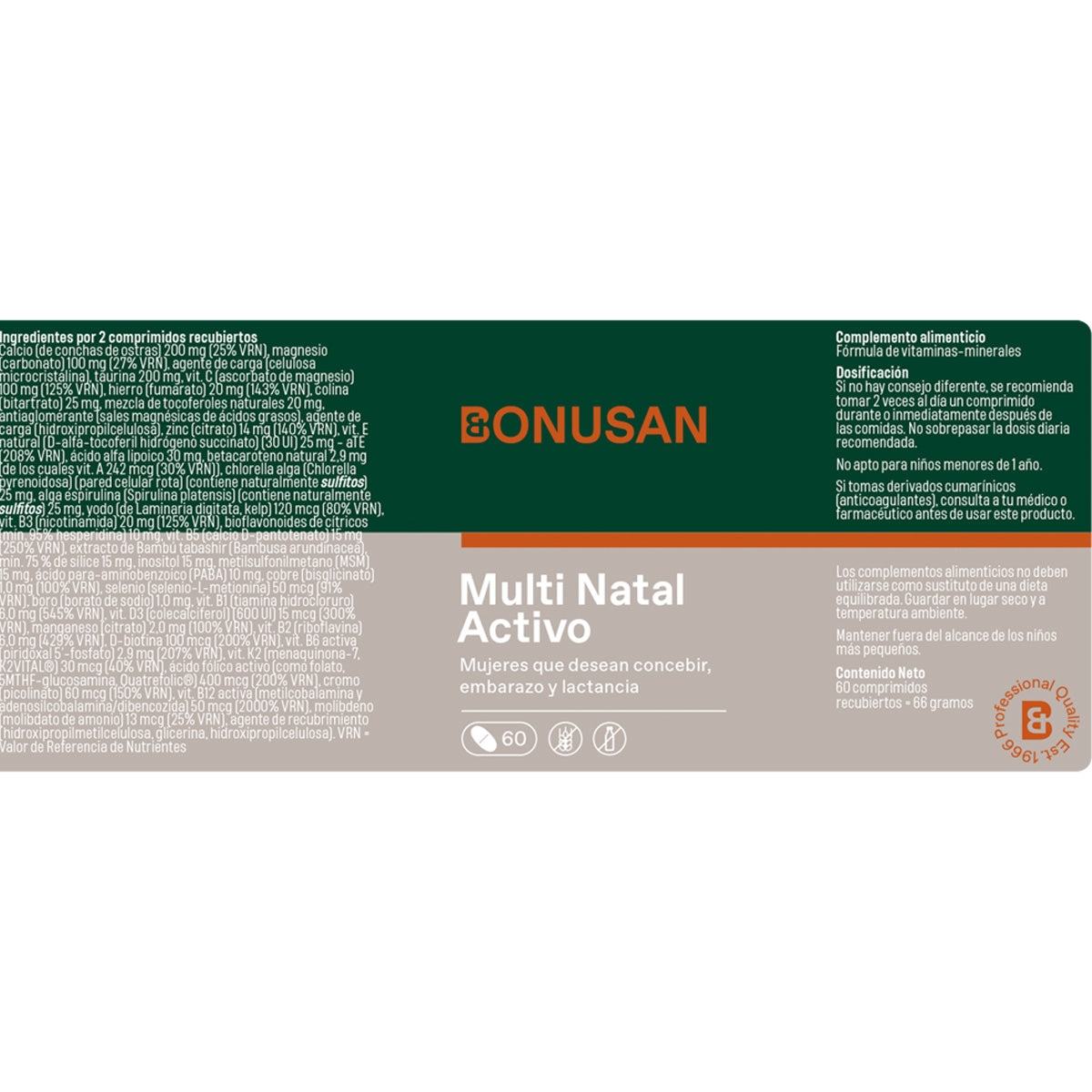 2-pack Multi Natal Activo, Bonusan, 60 tabletter