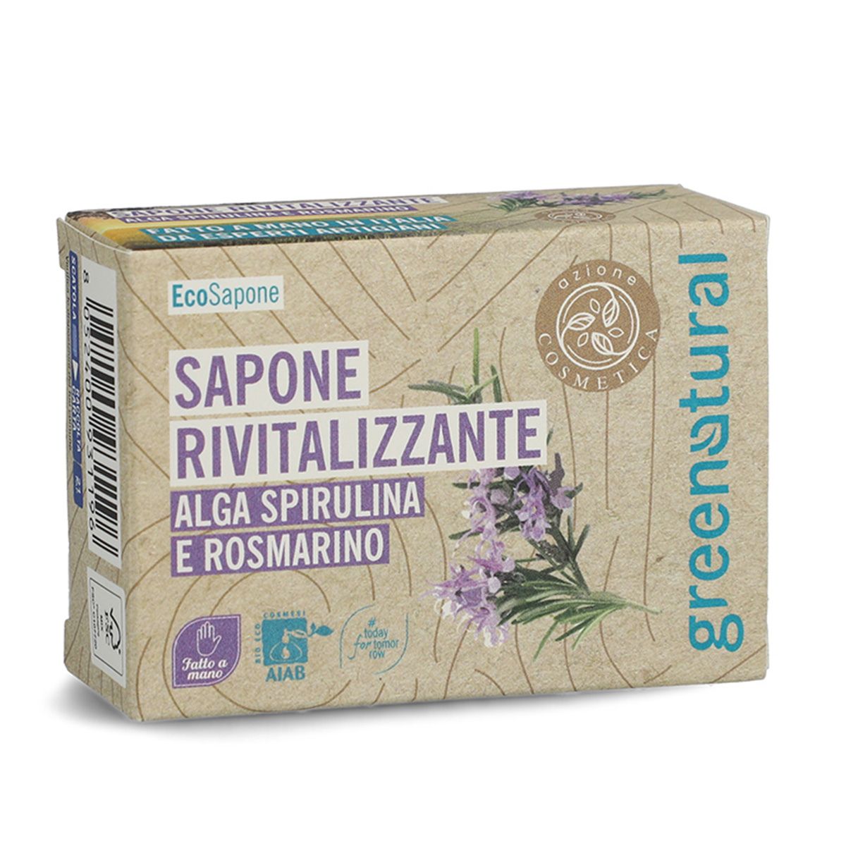 Savon revitalisant spiruline/romarin 100 g Greenatural