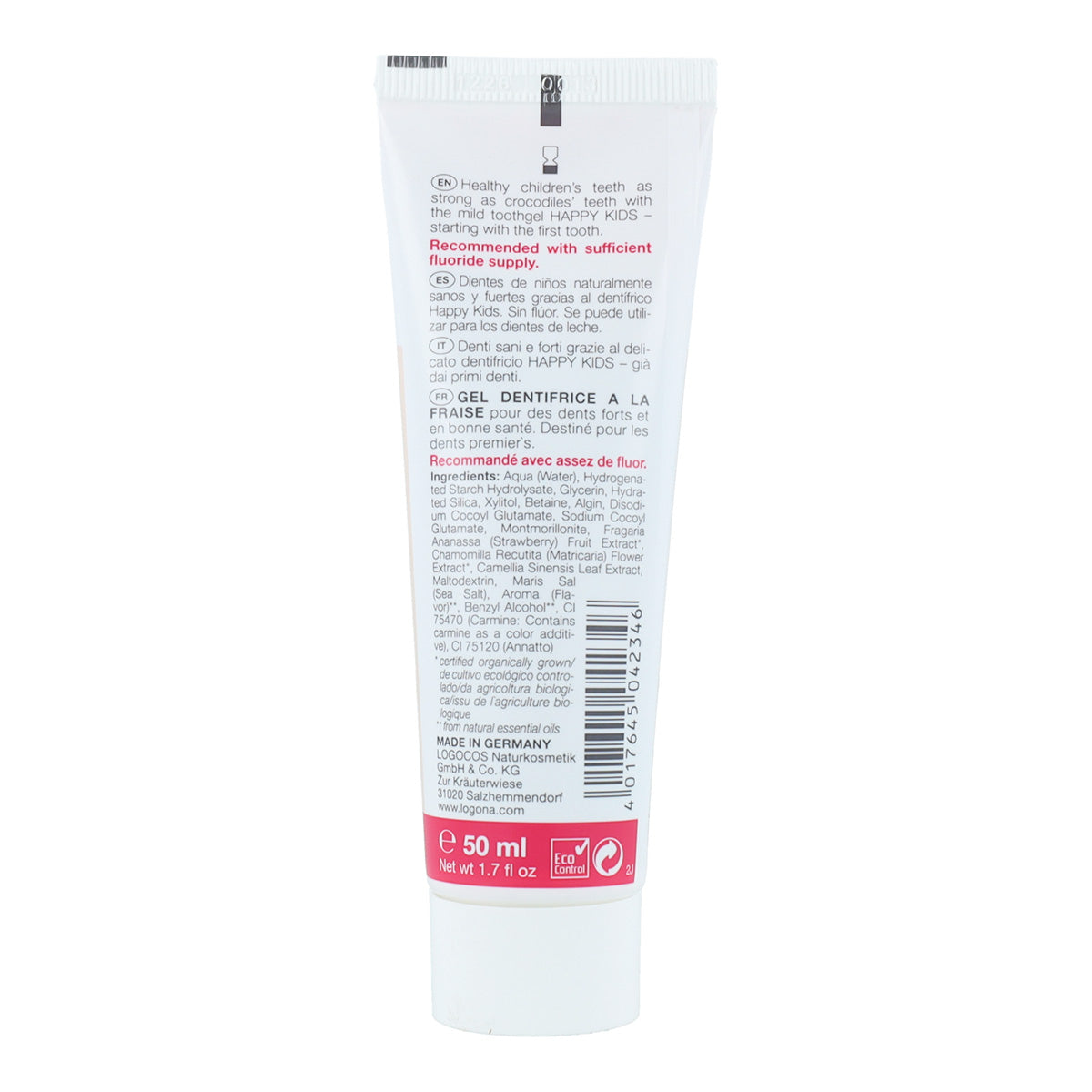 Logona Strawberry Toothpaste for Children 50 ml