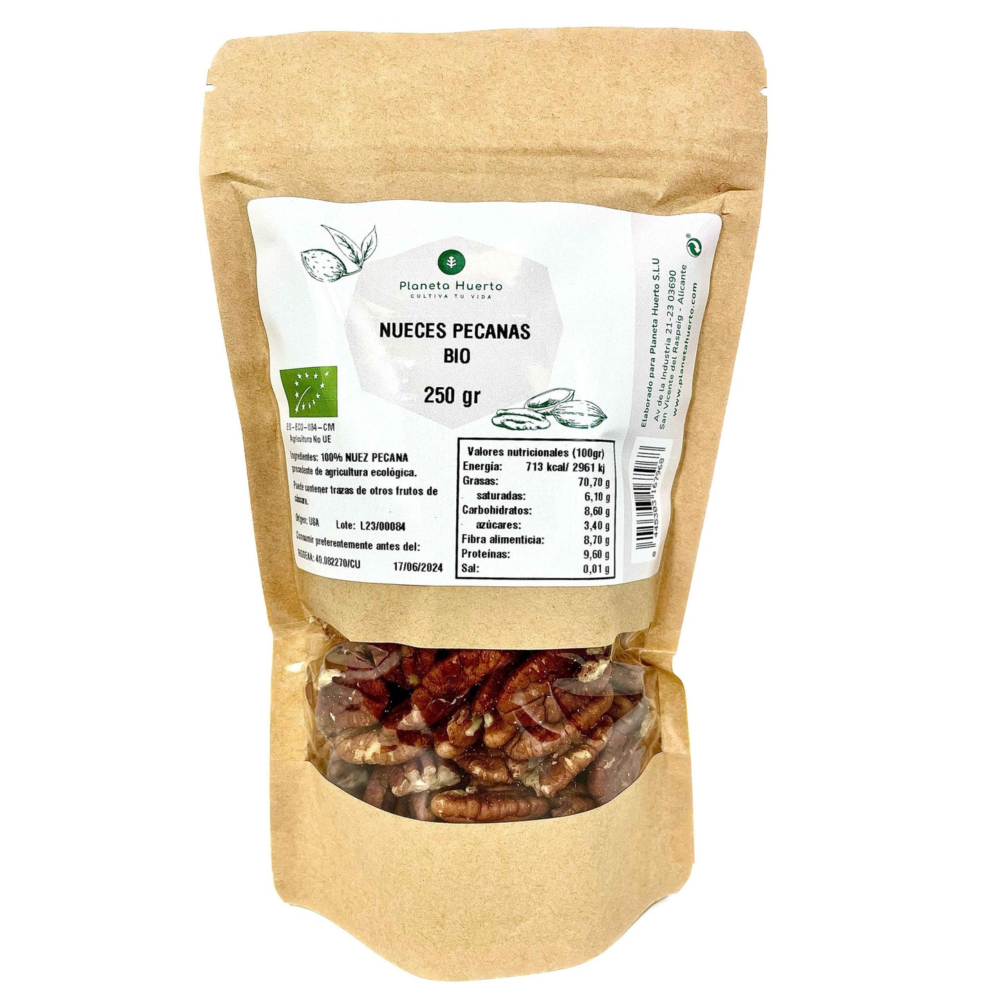 Pecannoten ECO Planeta Huerto 250 g