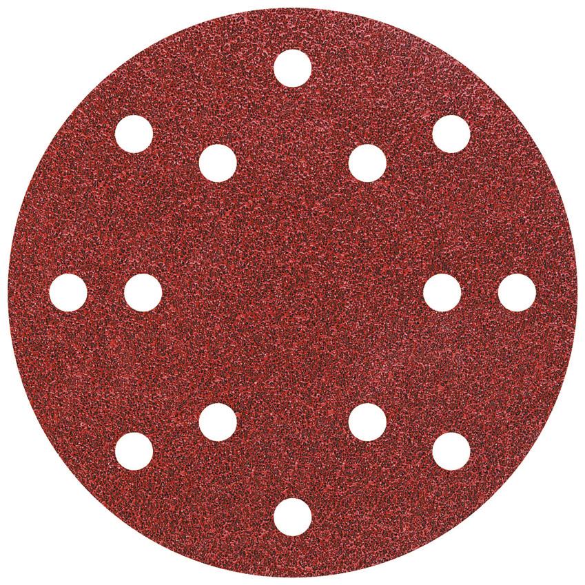 10 fogli di carta vetrata autoadesiva GR 40,80,120 Ø 150 mm Wolfcraft 8404000