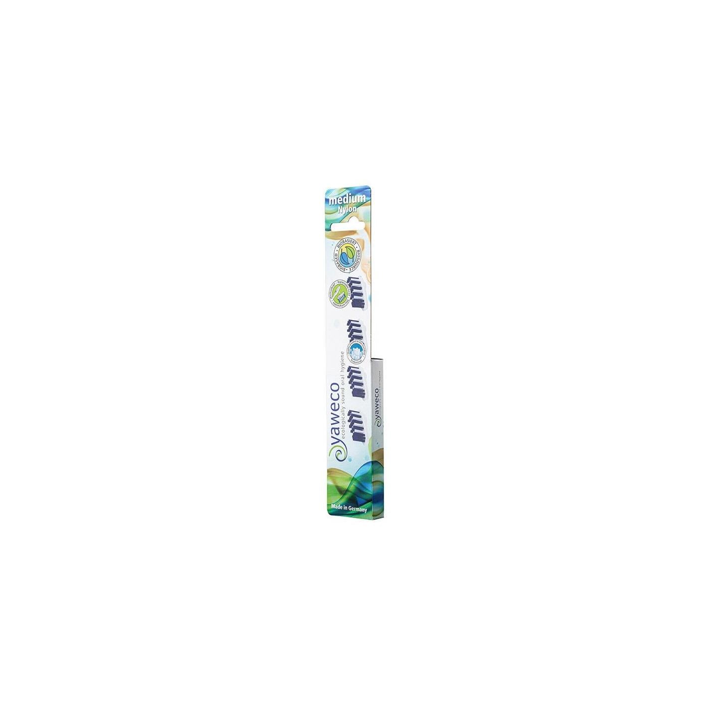 Yaweko Medium Nylon Toothbrush Heads, 4 pcs