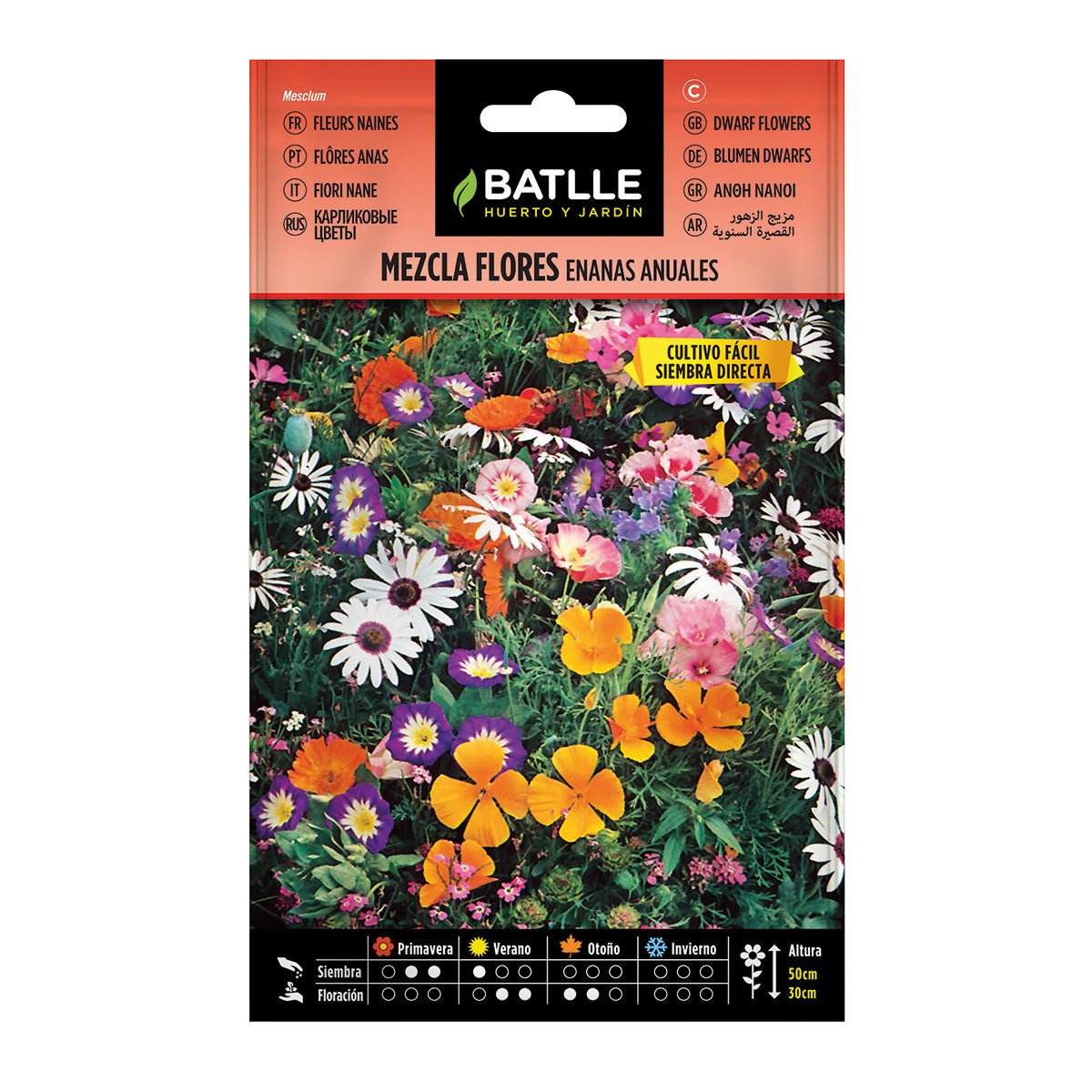 Mélange de graines de fleurs naines annuelles Batlle