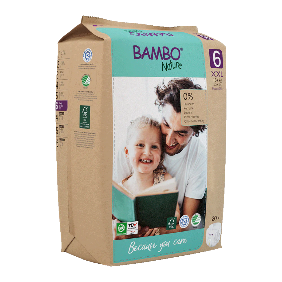 Pieluchy Bambo Nature T6 (+16 kg) 20 szt.