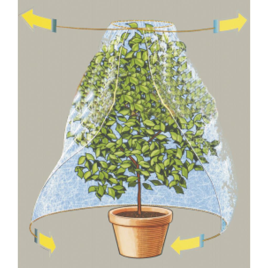 Frostskyddsduk med snören 1,5 x 2,4 m