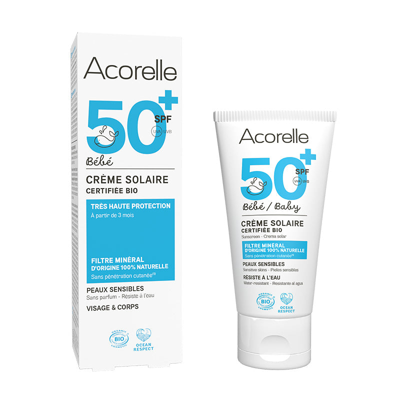Solskyddskräm för barn SPF50+ Acorelle 50 ml