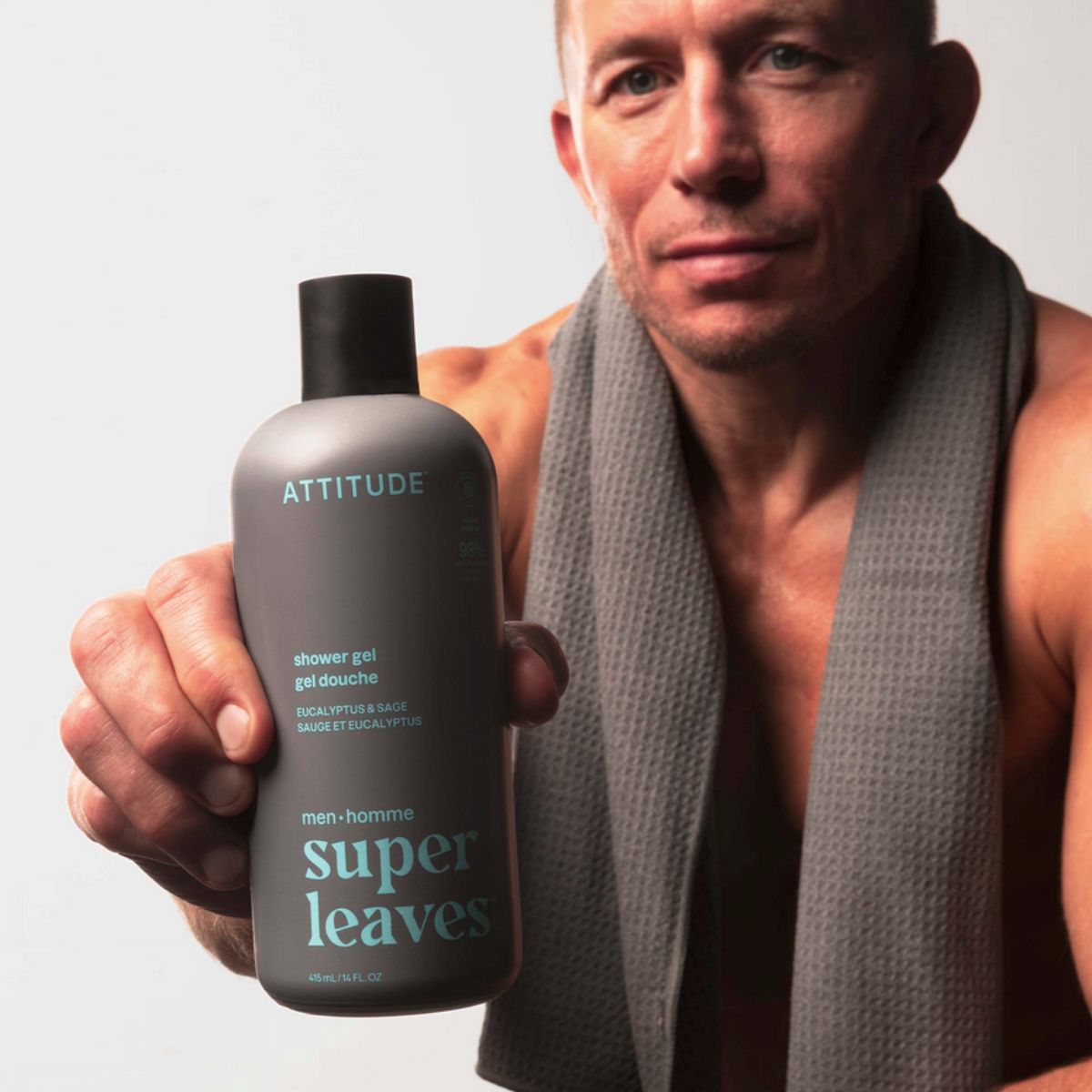 Super Leaves Men Duschgel – Eukalyptus und Salbei, Attitude, 415 ml