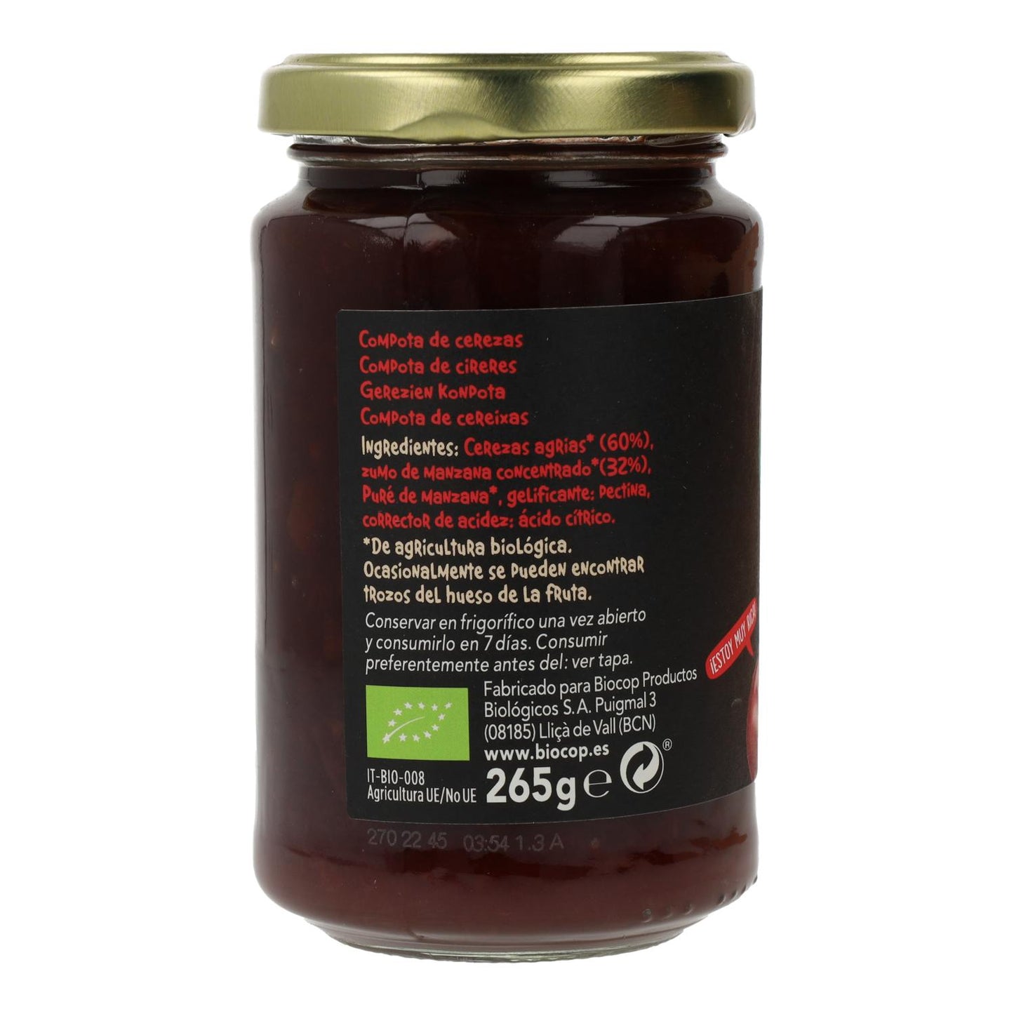 Kompot z wiśni BIO Biocop 265 g