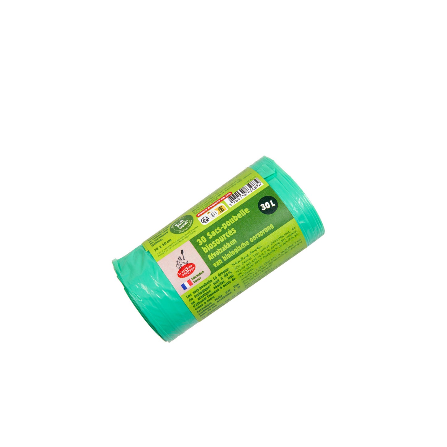 Ökologische Plastikmüllbeutel 30 l La Droguerie Écologique 30 Stück