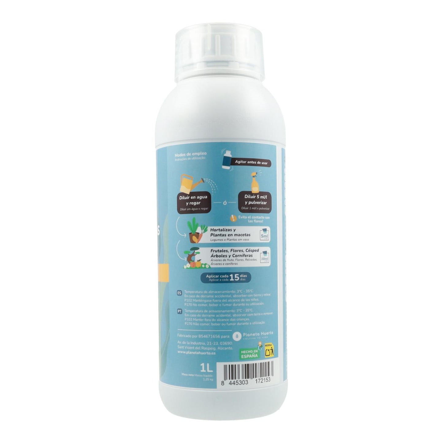 Concime liquido a base di alghe Planeta Huerto 1 l