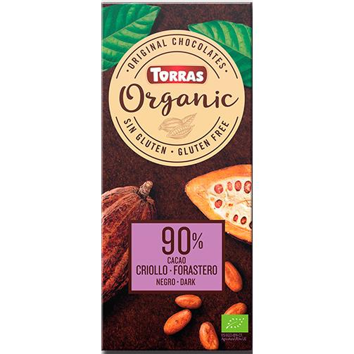 Czekolada gorzka 90% kakao Criollo Bio Vegano Torras 100 g