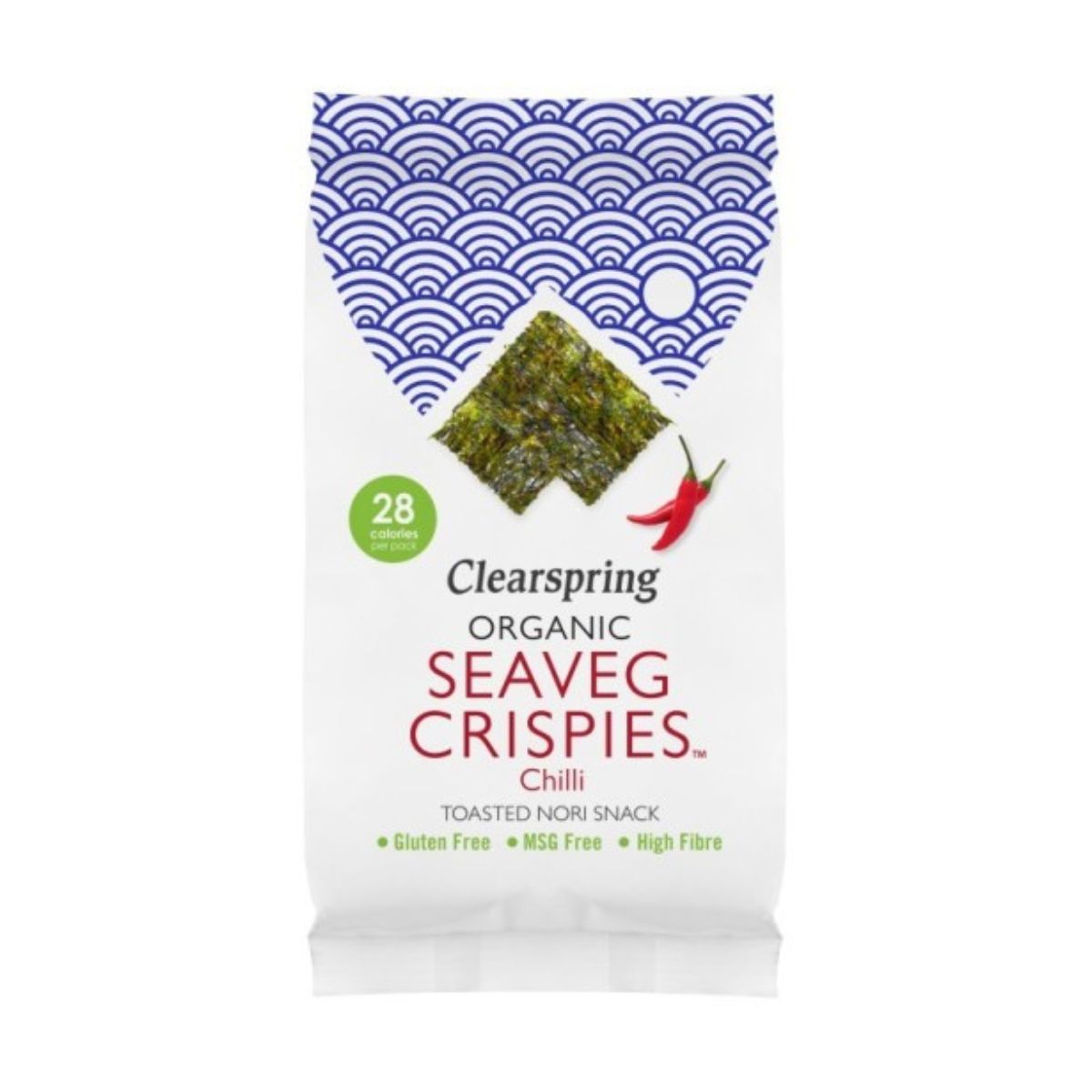 Snack aux algues Nori Chilli Bio Clearspring 4 g