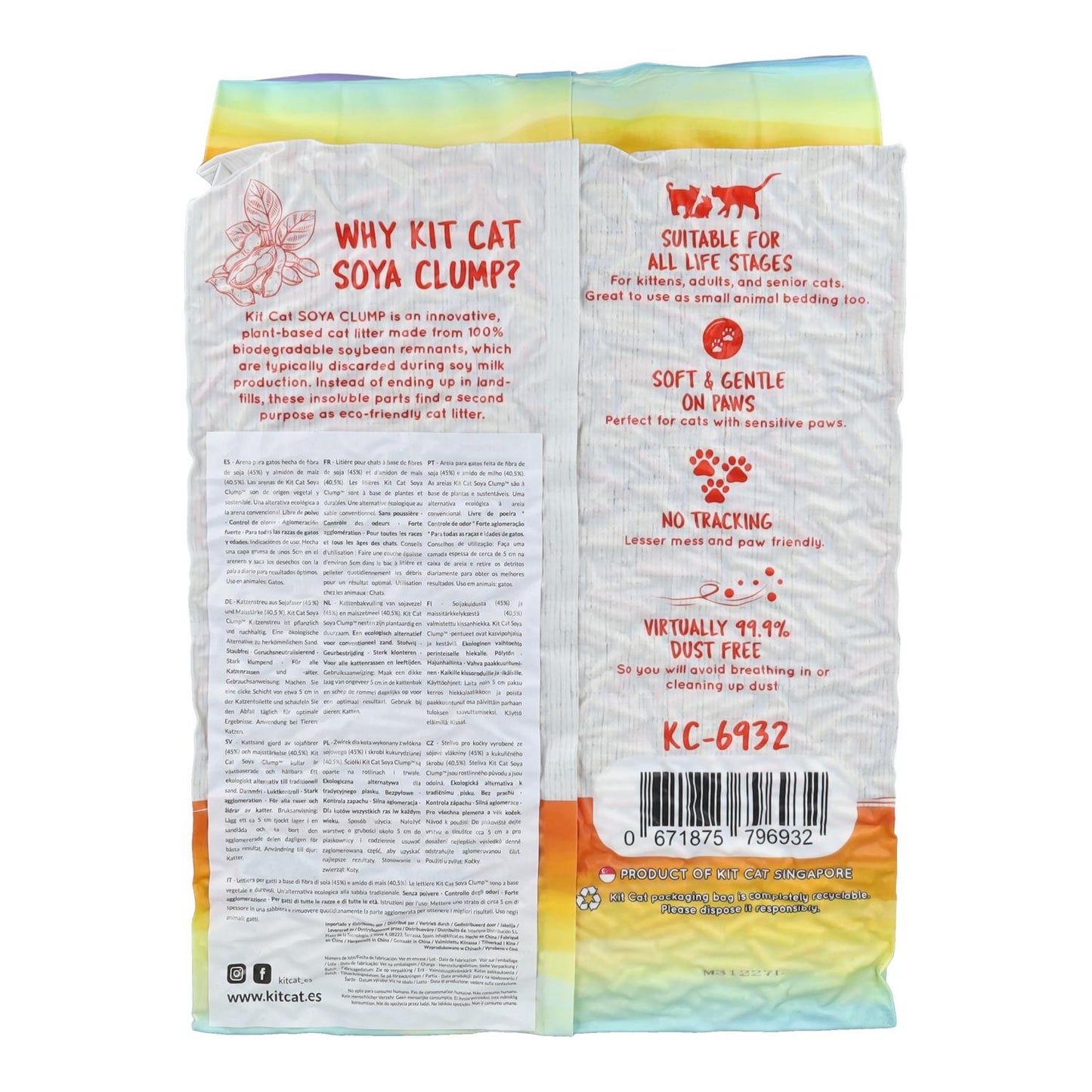 Zestaw Cat Arena Eco SoyaClump - Confetti 7 L Żwirek dla kotów