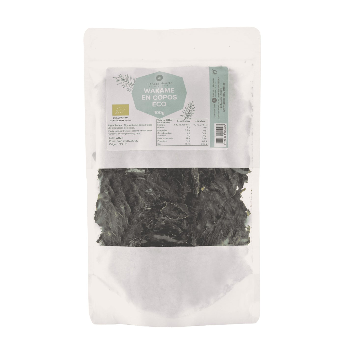 Wakame seaweed flakes ECO Planeta Huerto 100 g