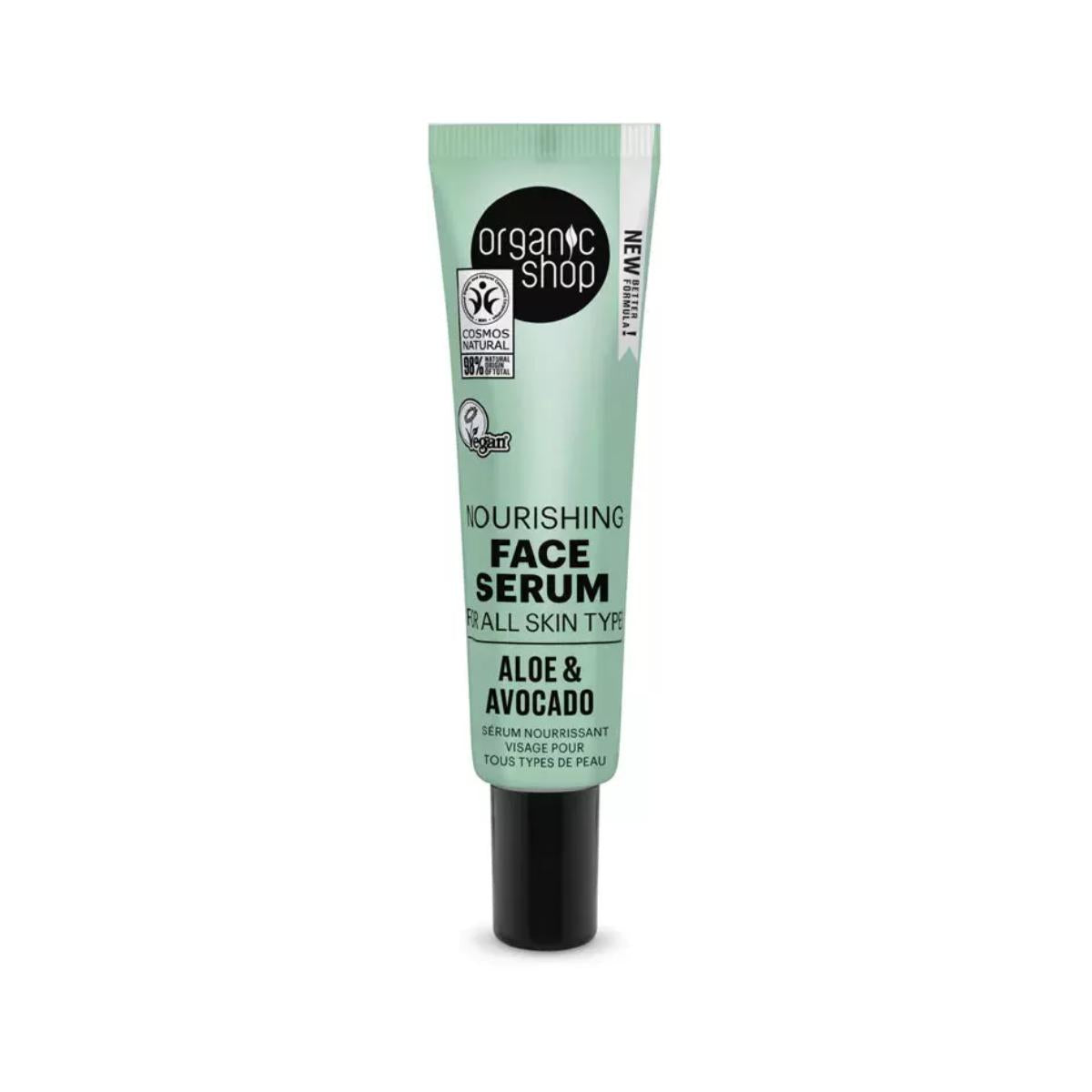 Hydraterend gezichtsserum met avocado en aloë, Organic Shop 30 ml