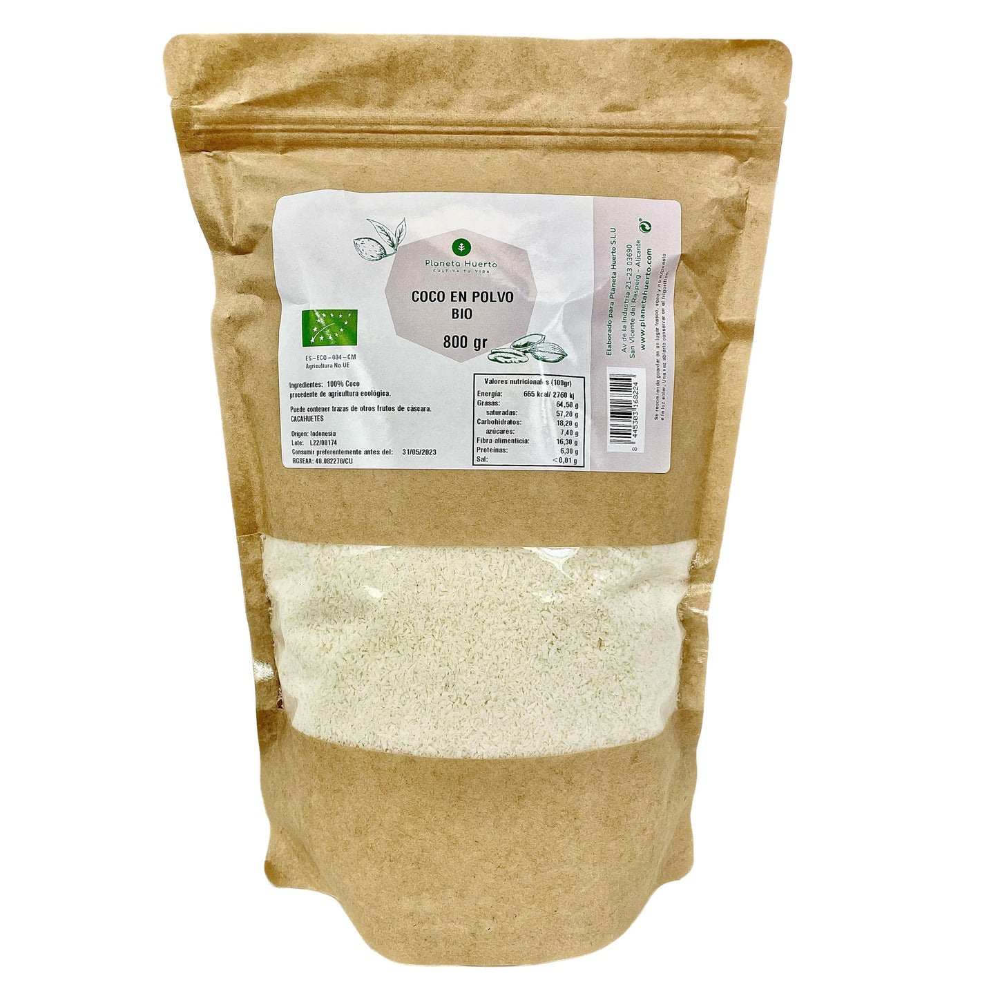 Kokosnusspulver ECO Planeta Huerto 800 g