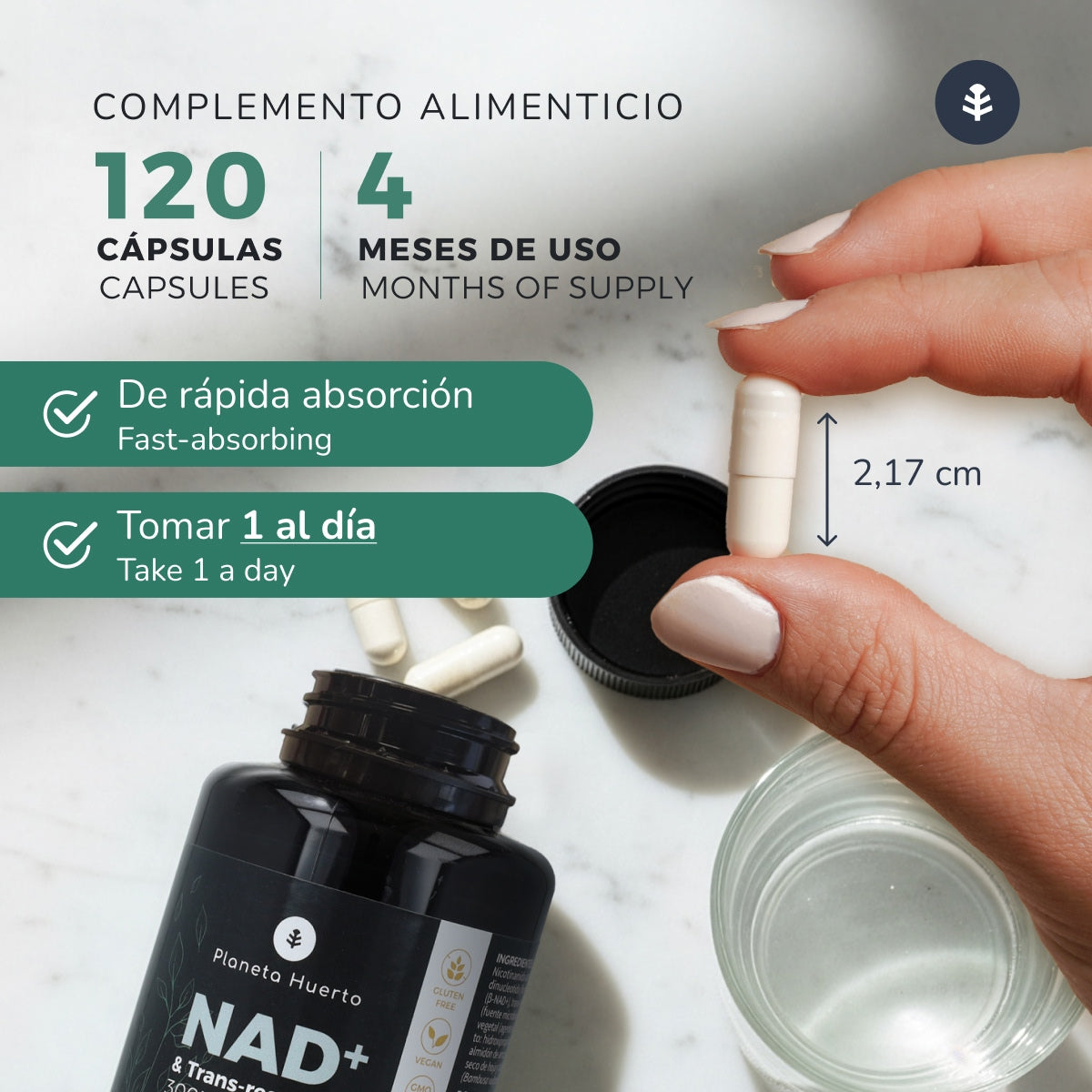 NAD+ Transresveratrol Planeta Huerto 120 capsule