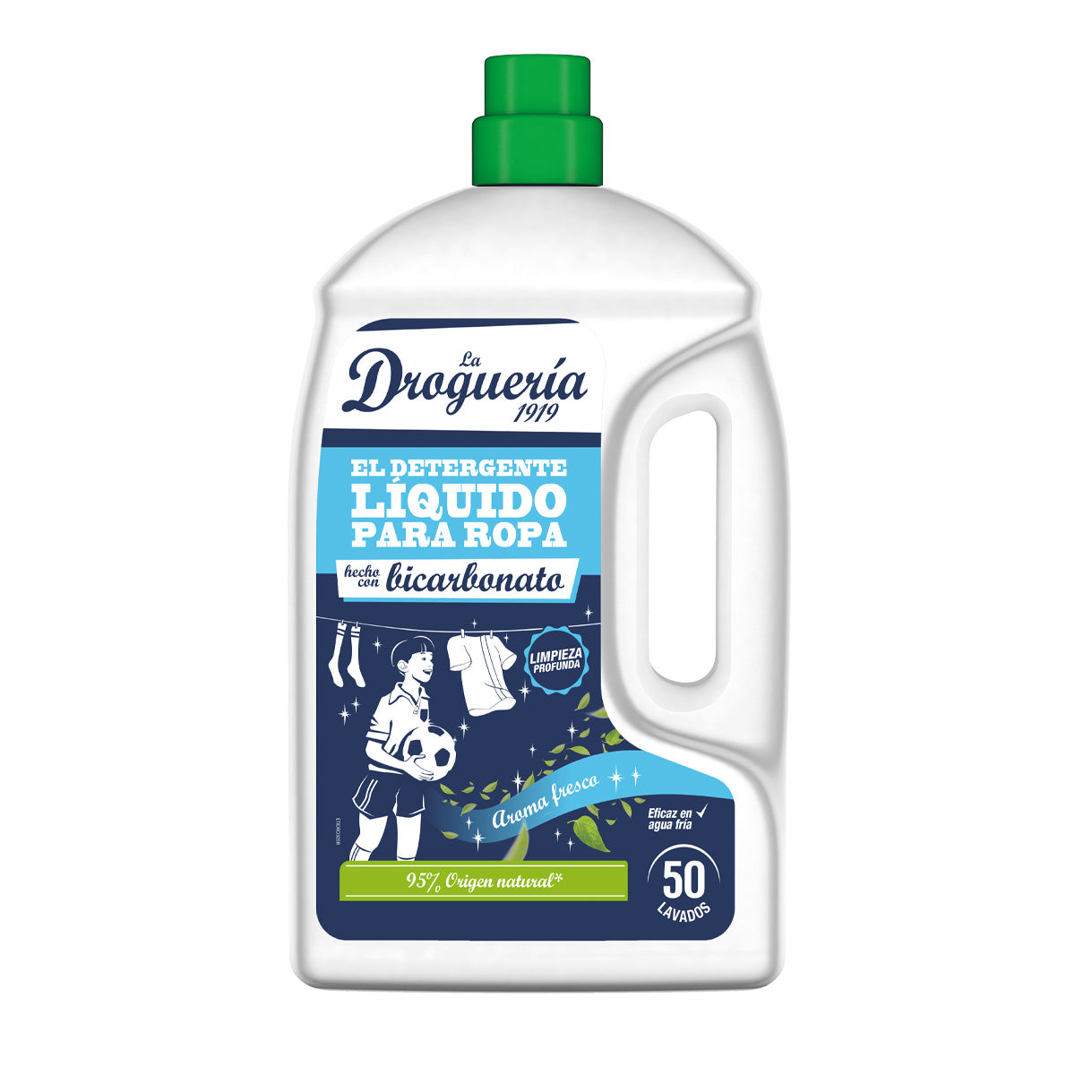 Flüssigwaschmittel mit Natron, frischer Duft, Flasche LA DROGUERIA 1919, 50 Dosen