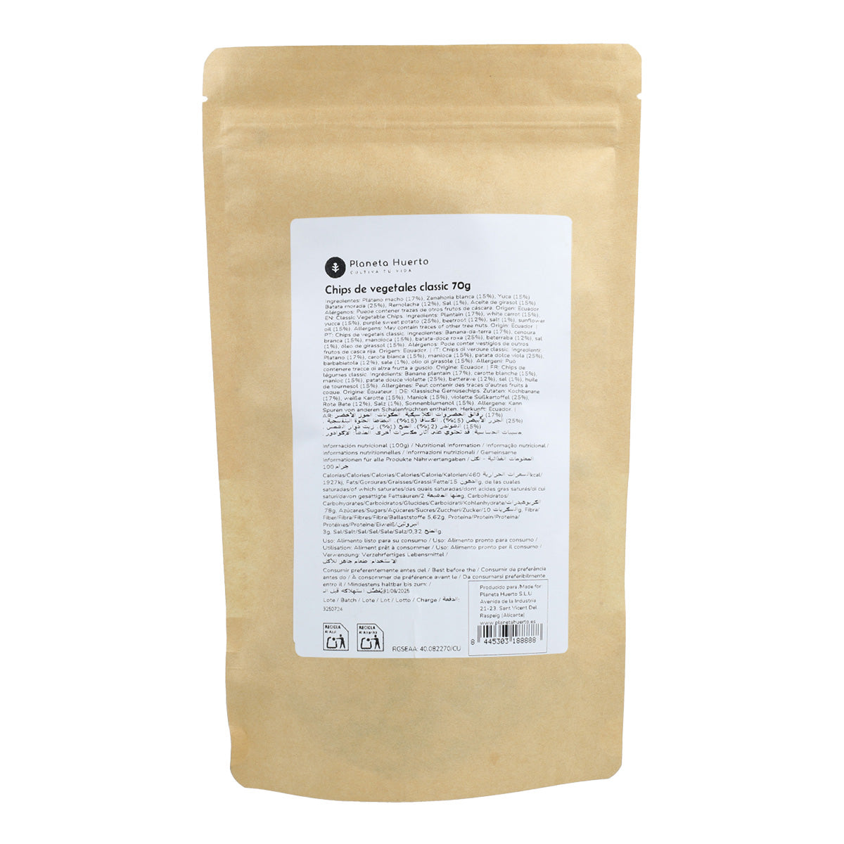 Groentechips Planeta Huerto 70gr