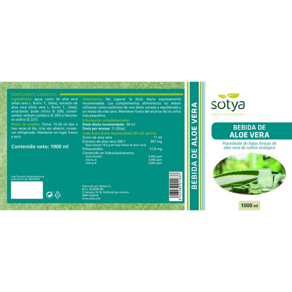 Succo di aloe vera Sotya 1 litro