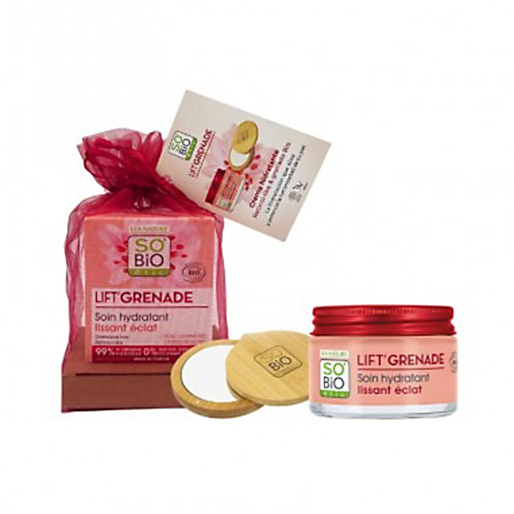 Pack crème hydratante Lift’Granade CADEAU miroir SO’BiO étic