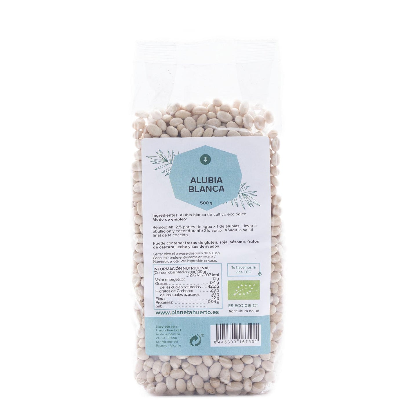 White bean ECO Planeta Huerto 500 g