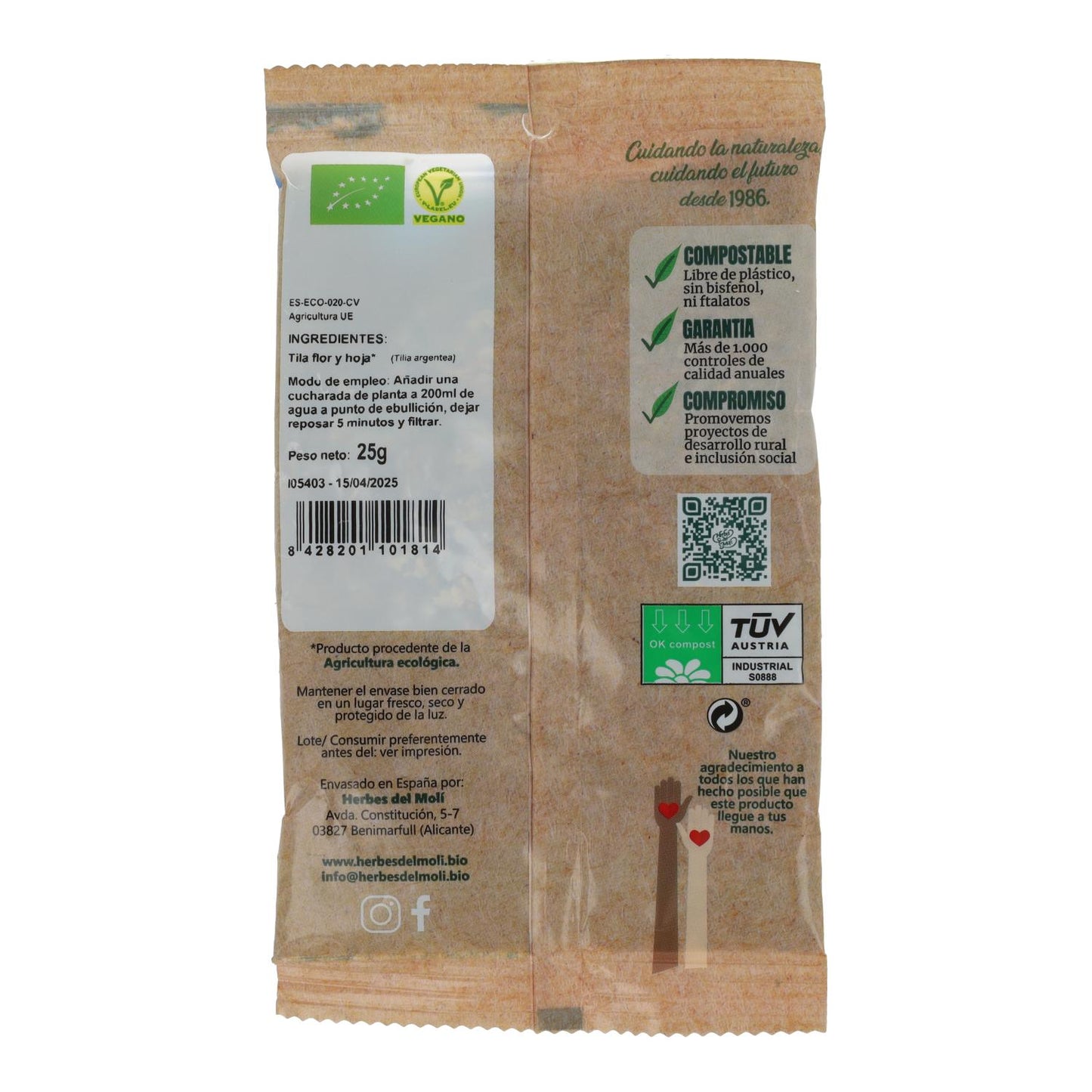 Liście lipy Herbes del Molí, 25 g