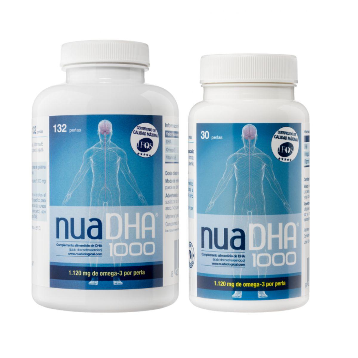 Förpackning 132+30 NuaDHA 1000 Laboratorios Nua 162 kapslar