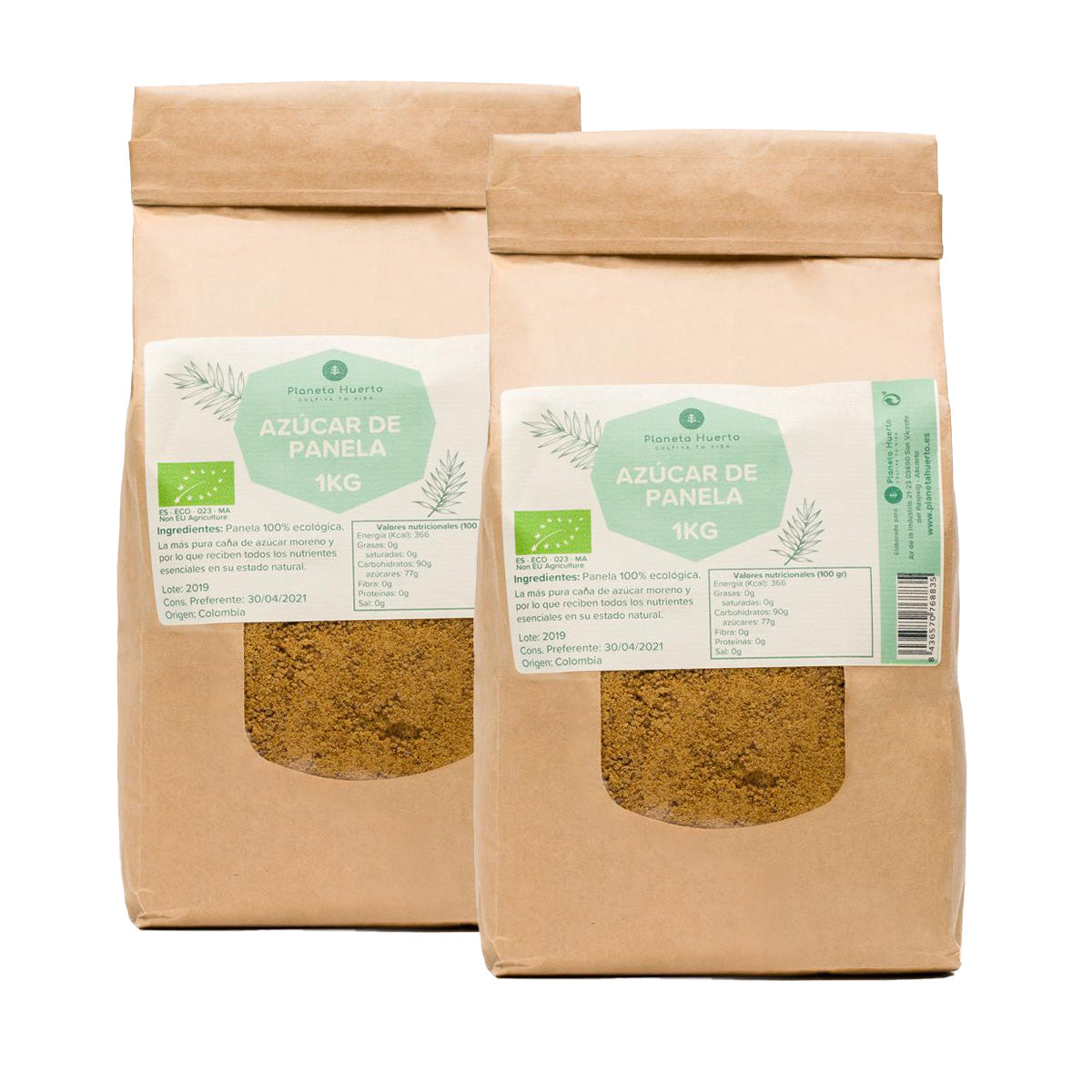 Confezione 2 x ECO Planeta Huerto Panela Zucchero 1kg