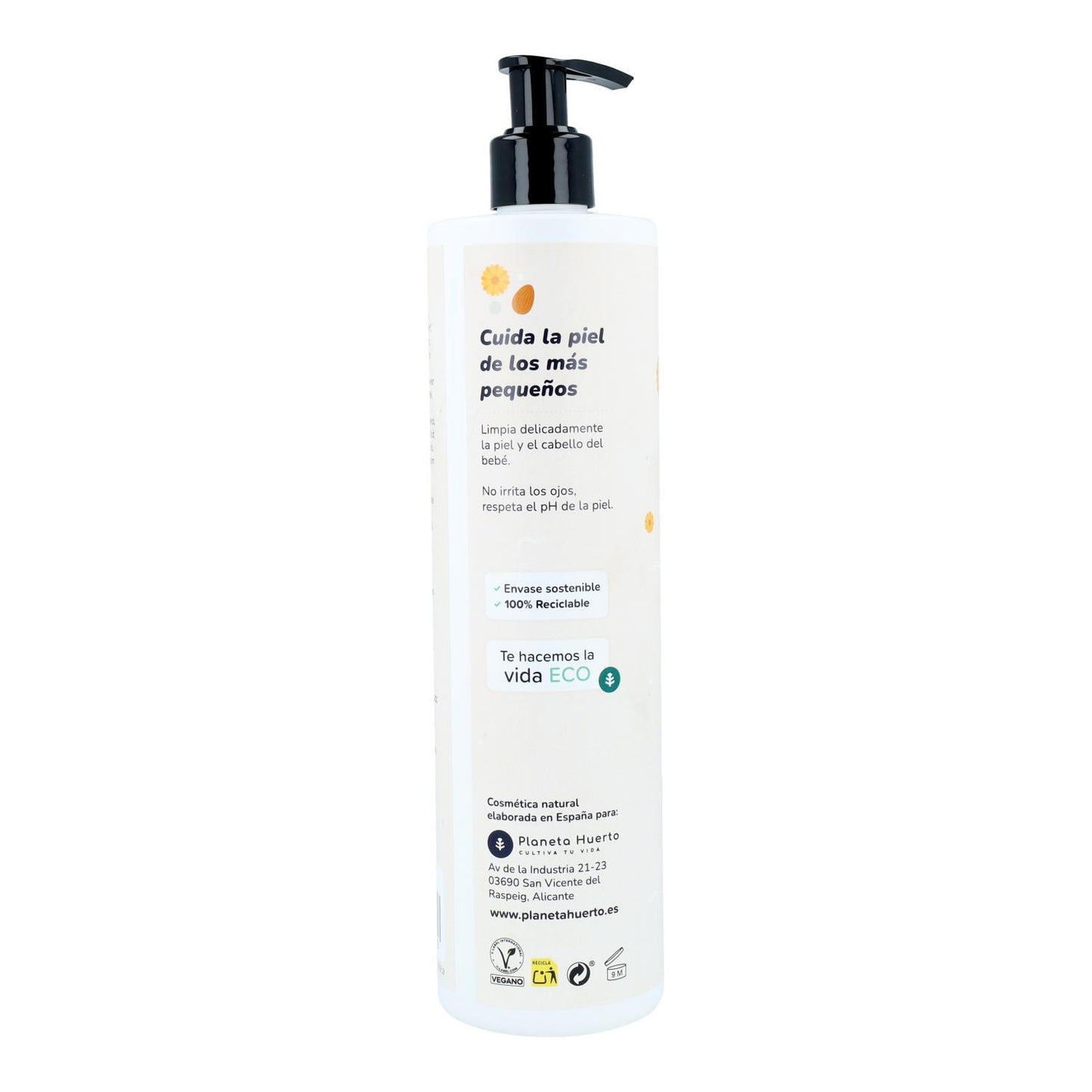 Impacco Calendula e Mandorle per bambini: gel e shampoo + crema idratante Planeta Huerto