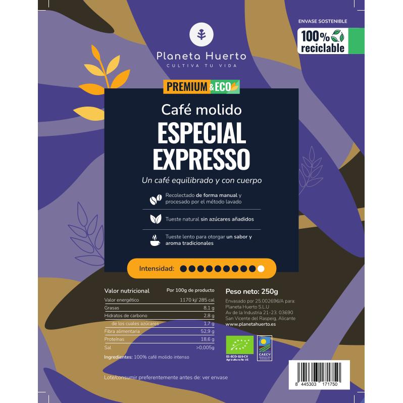 Gemahlener Kaffee Eco special Expresso Planeta Huerto 250 g