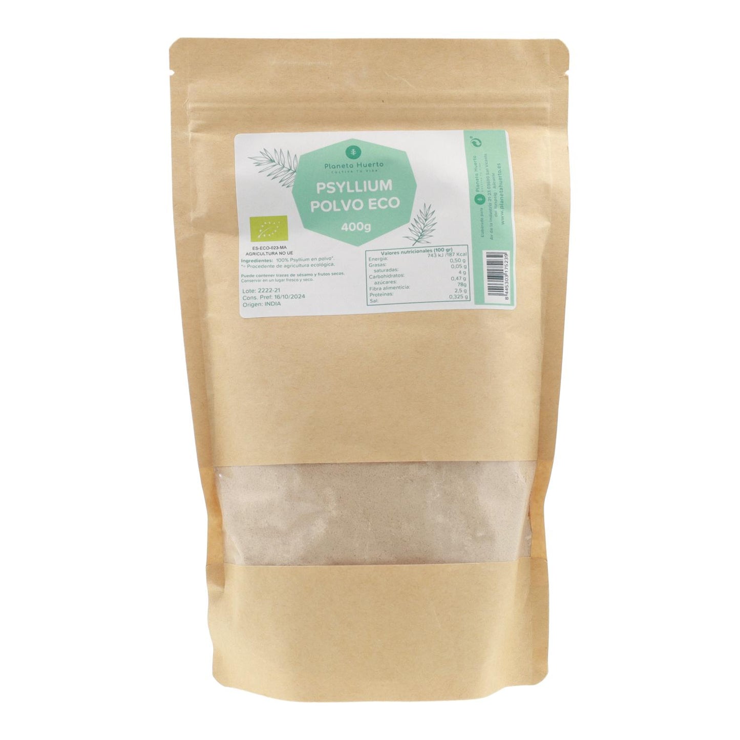Psyllium powder Eco Planeta Huerto 400 g