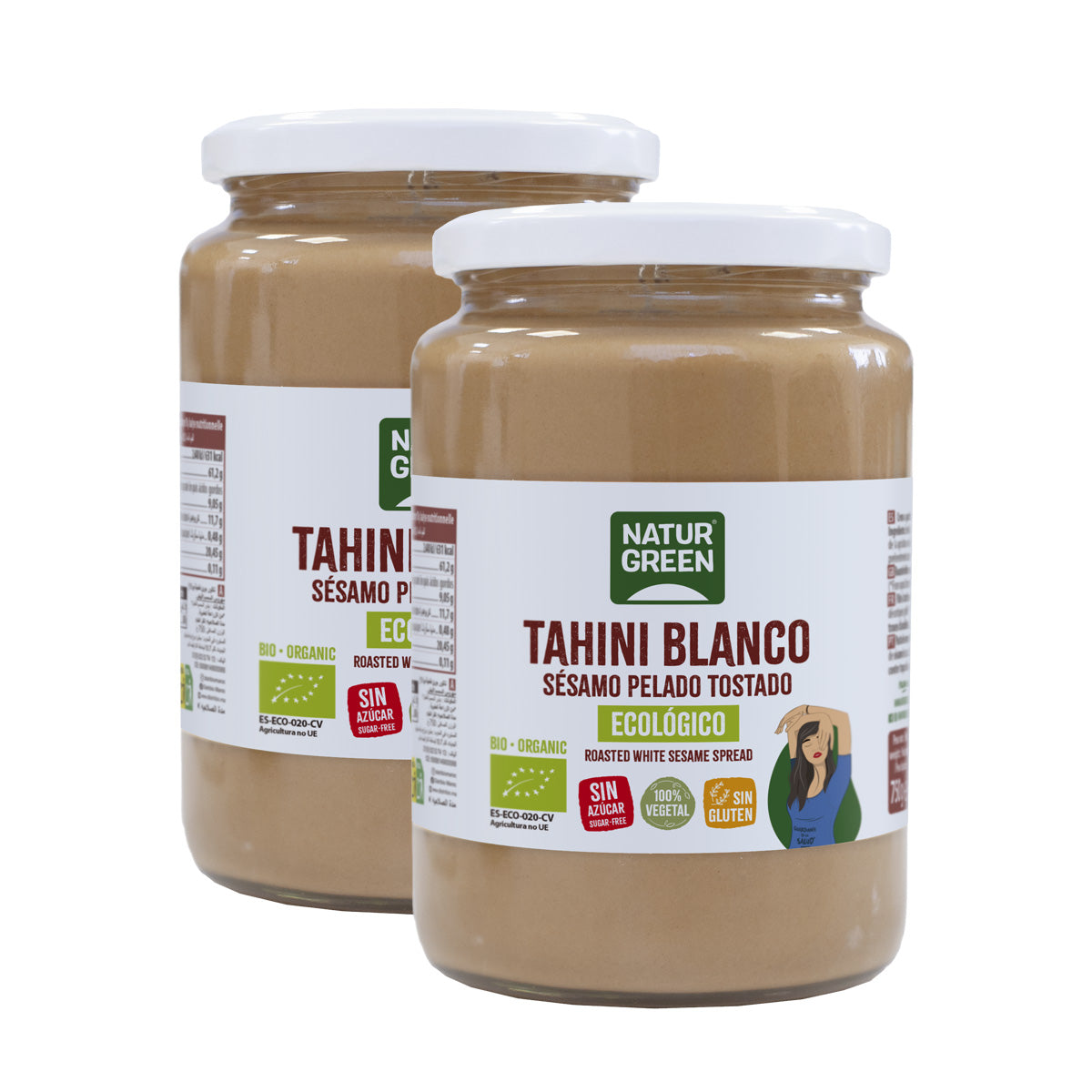 Confezione da 2 Tahin tostato Naturgreen da 800 g