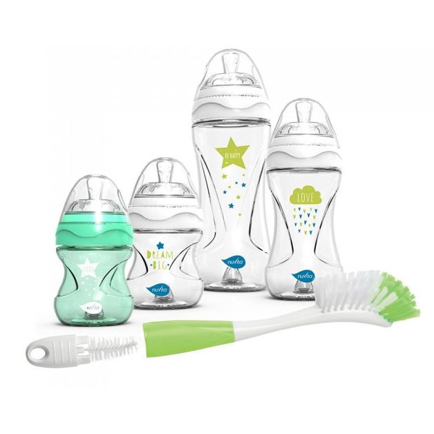 Set de biberons cadeau vert