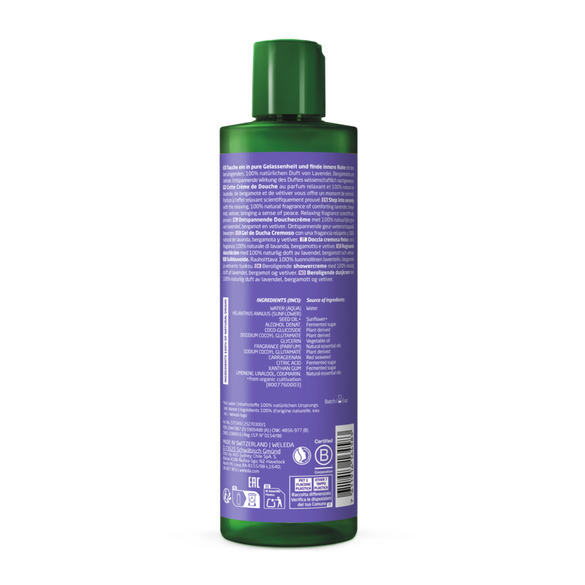 Krämerig duschgel Relax Lavanda Weleda 400 ml