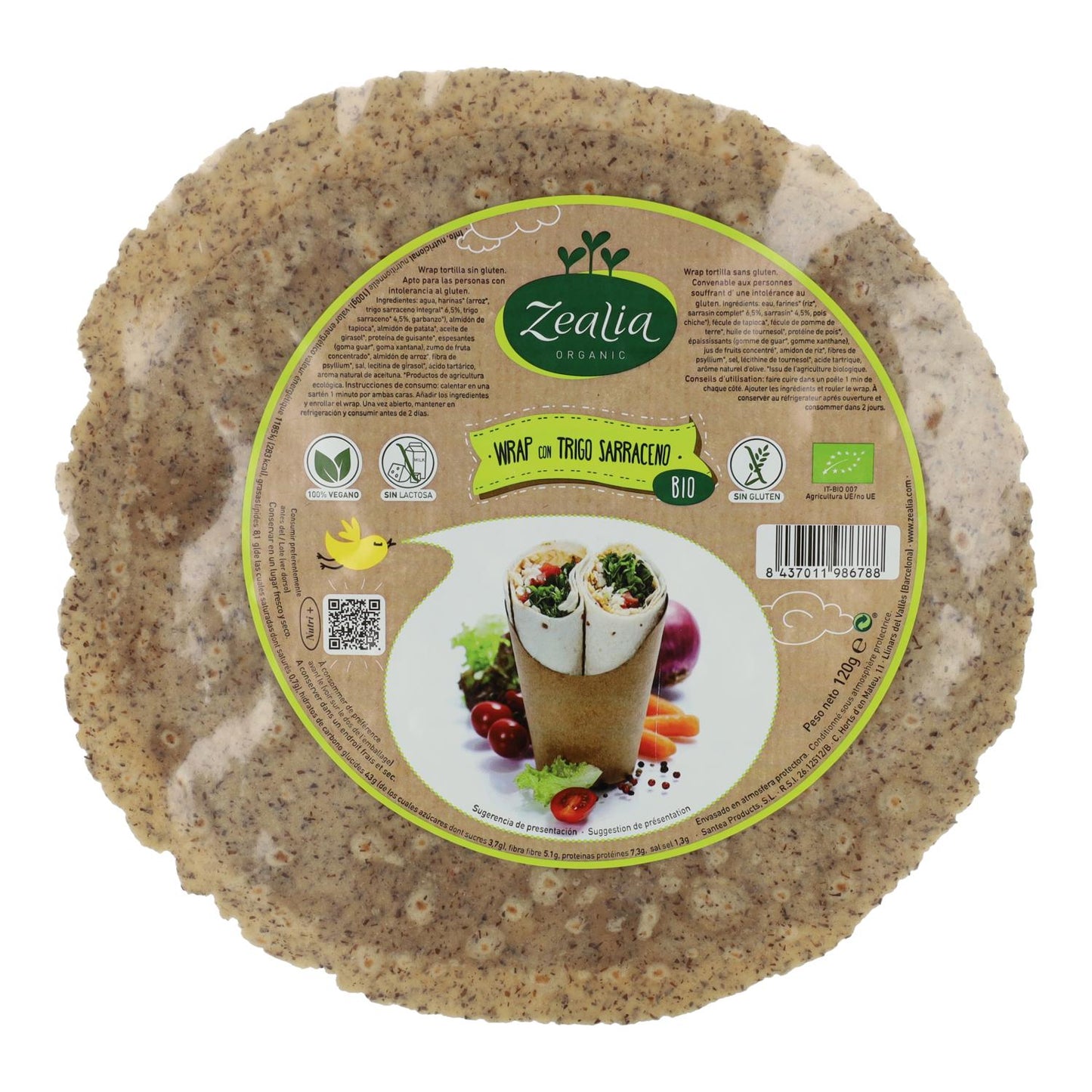 Bio-Buchweizen-Wrap Zealia, glutenfrei, 180 g