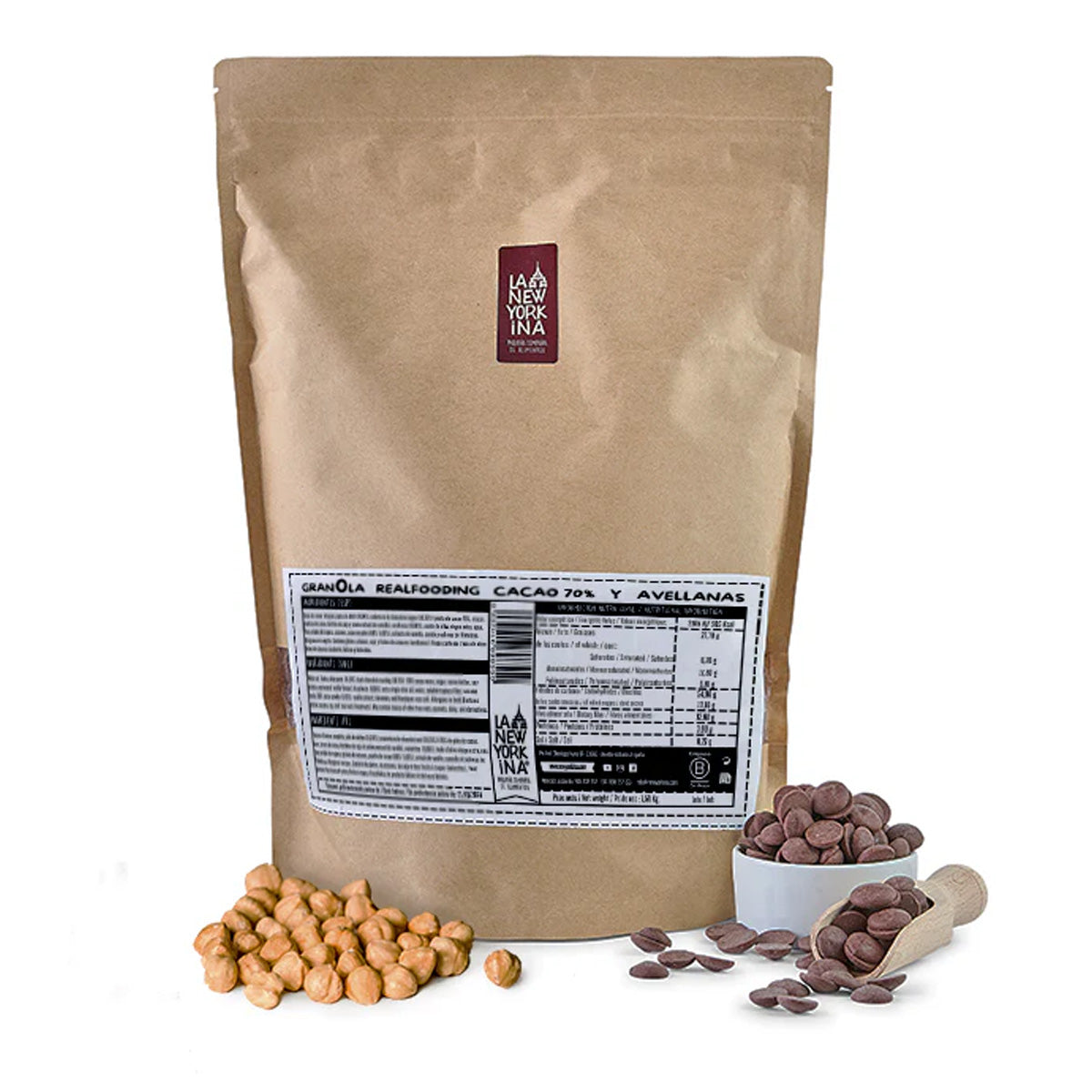 Granola Realfooding Cacao 70 % La Newyorkina 1,5 kg