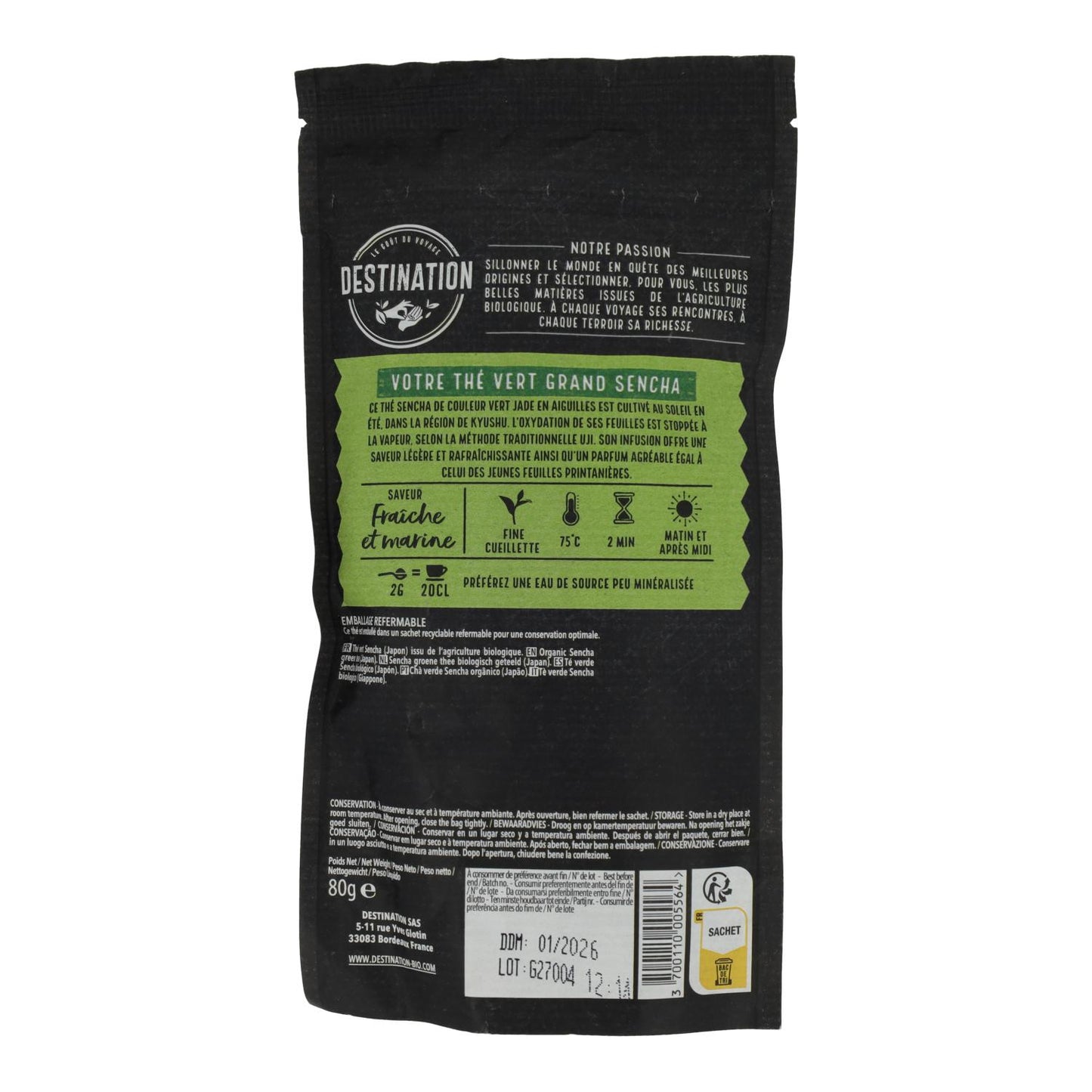 Sencha groene thee Japan BIO Destination 80 g