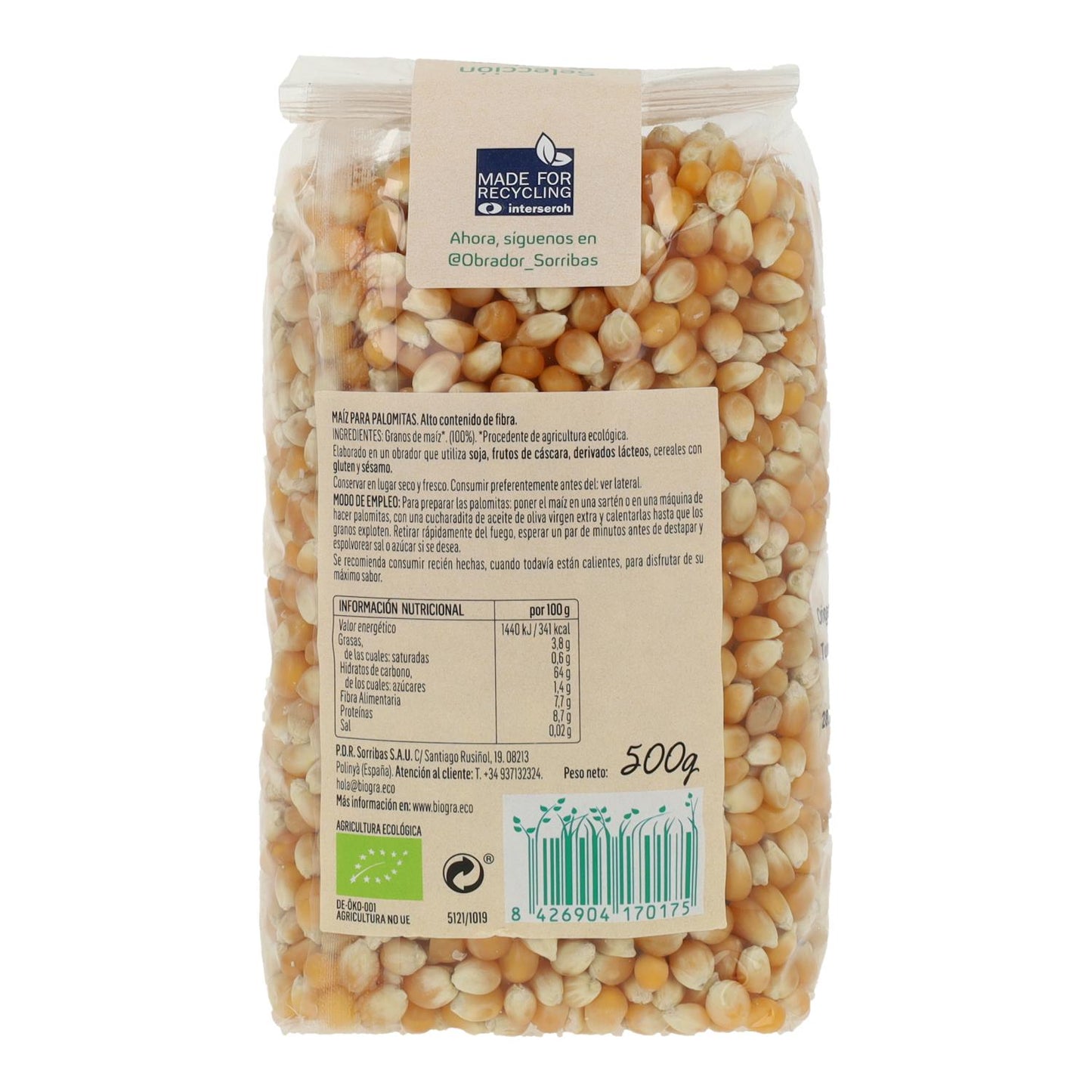 Popcornmajs Biográ, 500 g